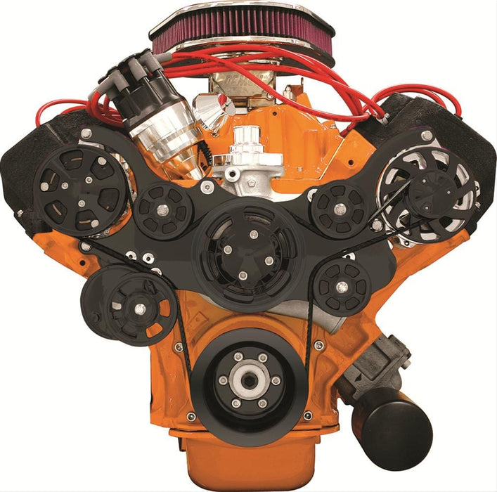 Billet Specialties Billet Specialties Tru Trac Serpentine Systems with A/C BLK14820 Autofit