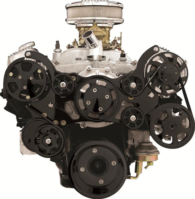 Billet Specialties Billet Specialties Tru Trac Serpentine Systems with A/C BLK14900 Autofit