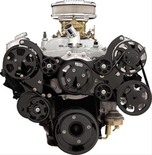 Billet Specialties Billet Specialties Tru Trac Serpentine Systems with A/C BLK14900PA Autofit