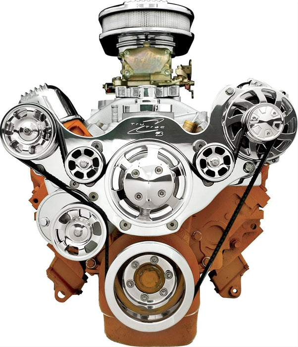 Billet Specialties Billet Specialties Tru Trac Serpentine Systems without A/C 13825 Autofit