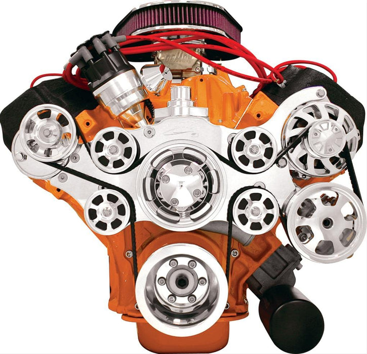 Billet Specialties Billet Specialties Tru Trac Serpentine Systems without A/C 14805 Autofit