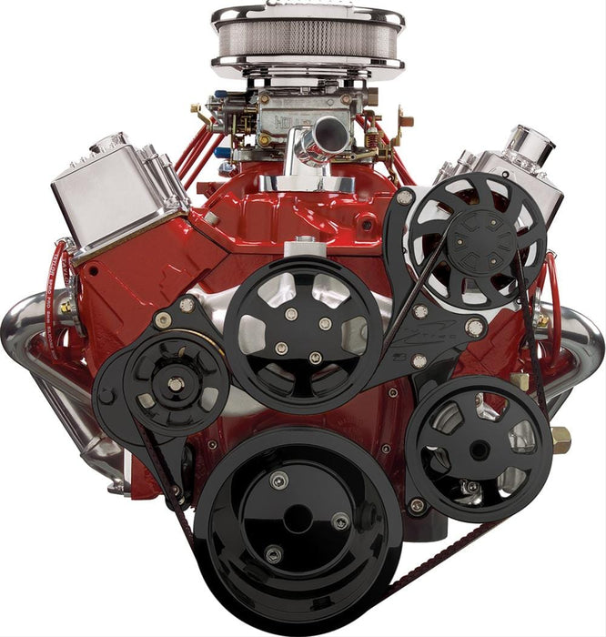 Billet Specialties Billet Specialties Tru Trac Serpentine Systems without A/C BLK13225 Autofit