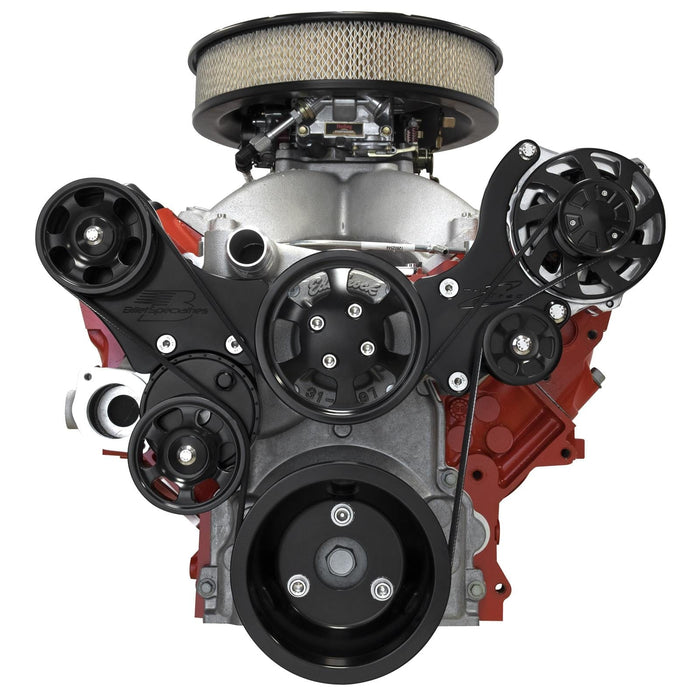 Billet Specialties Billet Specialties Tru Trac Serpentine Systems without A/C BLK13475 Autofit