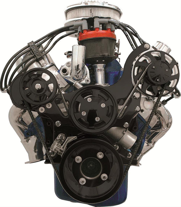 Billet Specialties Billet Specialties Tru Trac Serpentine Systems without A/C BLK13625 Autofit