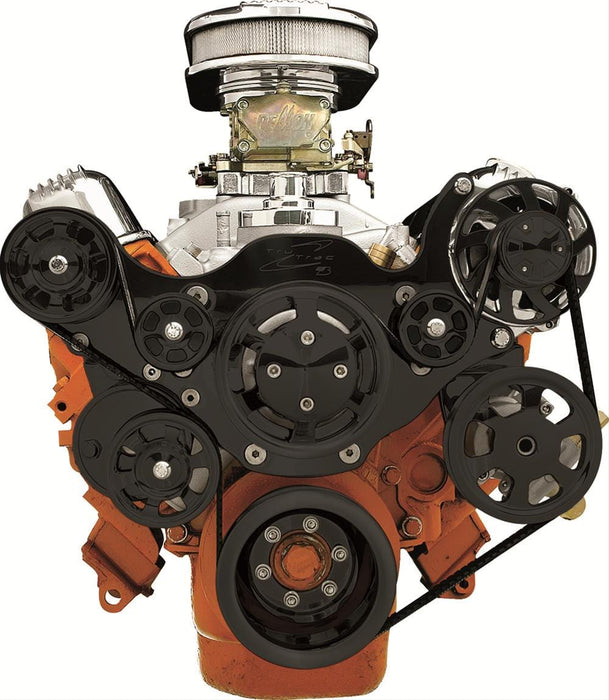 Billet Specialties Billet Specialties Tru Trac Serpentine Systems without A/C BLK13805 Autofit