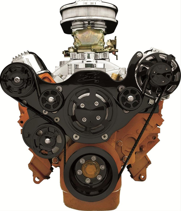 Billet Specialties Billet Specialties Tru Trac Serpentine Systems without A/C BLK13825 Autofit