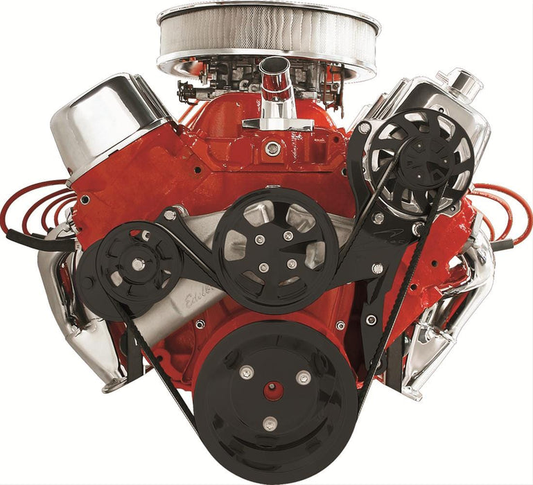 Billet Specialties Billet Specialties Tru Trac Serpentine Systems without A/C BLK14125 Autofit