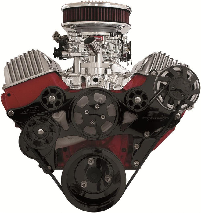 Billet Specialties Billet Specialties Tru Trac Serpentine Systems without A/C BLK14425 Autofit
