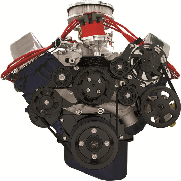 Billet Specialties Billet Specialties Tru Trac Serpentine Systems without A/C BLK14605 Autofit