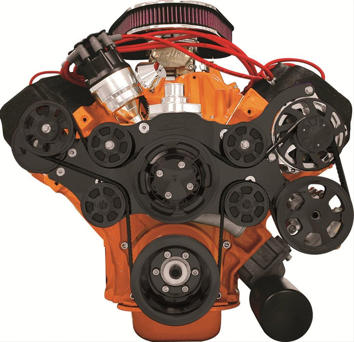 Billet Specialties Billet Specialties Tru Trac Serpentine Systems without A/C BLK14805 Autofit