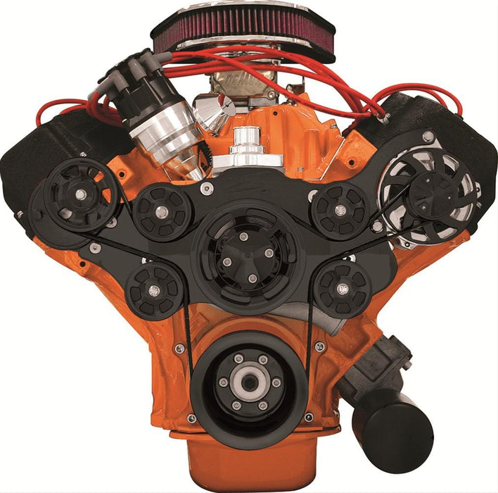 Billet Specialties Billet Specialties Tru Trac Serpentine Systems without A/C BLK14825 Autofit