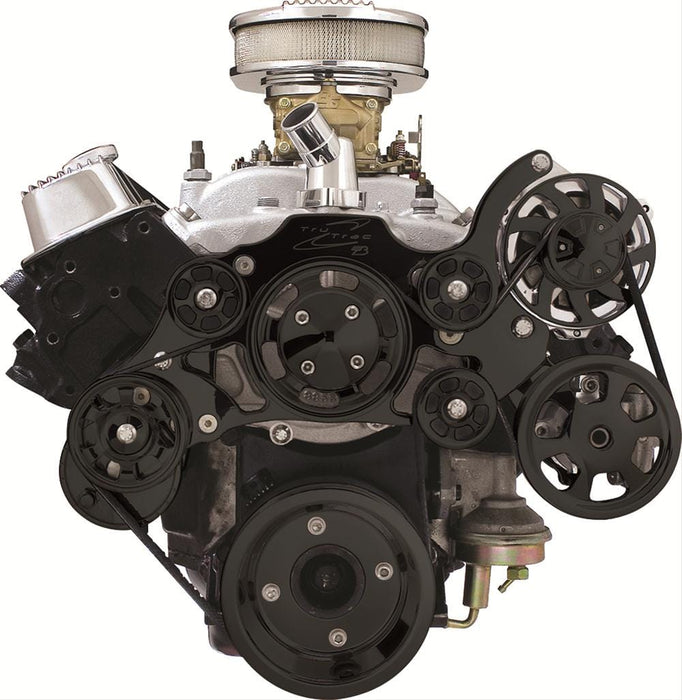 Billet Specialties Billet Specialties Tru Trac Serpentine Systems without A/C BLK14905 Autofit