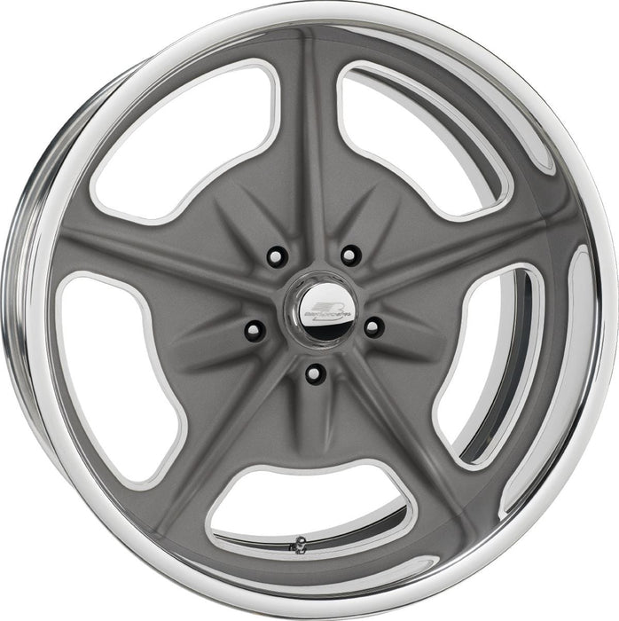 Billet Specialties Billet Specialties Vintage Series Bonneville G Textured Gray Custom Order Wheels VS35G8806150 Autofit