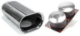 Blower Drive Service Dual 5-1/8" Carb Flange Scoop with Filters, Polished BDSSC-9001 Autofit