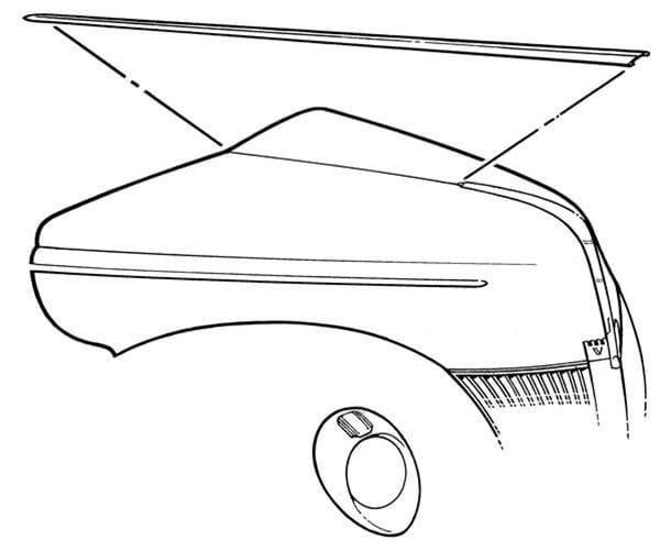 Bob Drake Reproductions Bob Drake Center Hood Trim 01A-16736-A Autofit