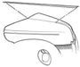 Bob Drake Reproductions Bob Drake Center Hood Trim 01A-16736-A Autofit