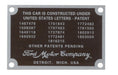 Bob Drake Reproductions Bob Drake Reproductions VIN Plates B-14001 Autofit
