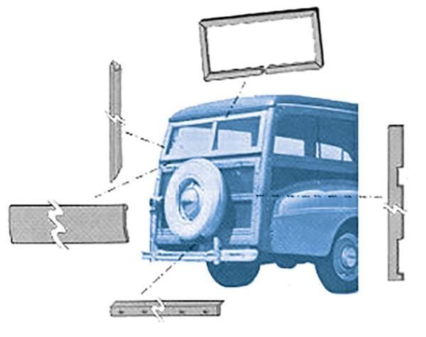 Bob Drake Reproductions Bob Drake Reproductions Weatherstrip Seals, Individual Position 11A-7942086-K Autofit