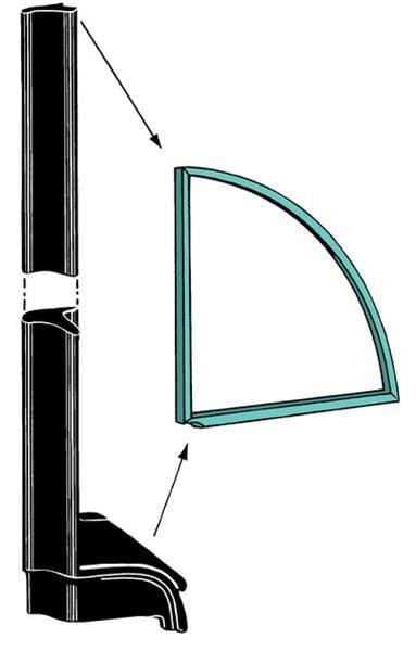 Bob Drake Reproductions Bob Drake Reproductions Weatherstrip Seals, Individual Position 21A-7630106/7 Autofit
