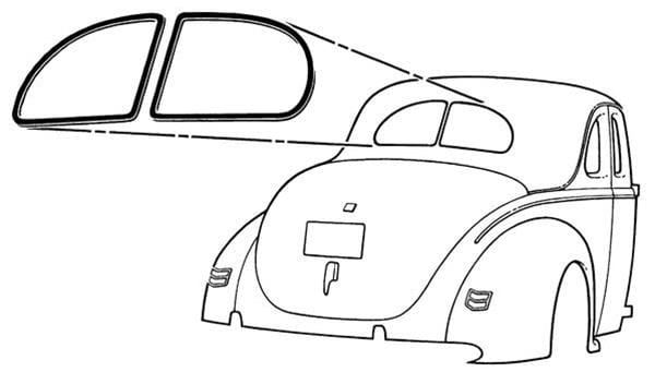 Bob Drake Reproductions Bob Drake Reproductions Weatherstrip Seals, Individual Position 78-704220-S-GP Autofit
