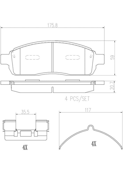 Brembo Brembo Disc Brake Pad and Rotor Kits KT00765 Autofit