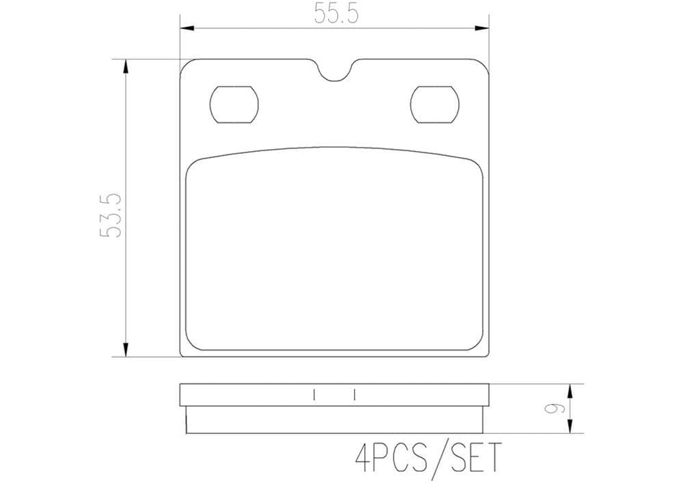 Brembo Brembo NAO Ceramic Brake Pads P02001N Autofit