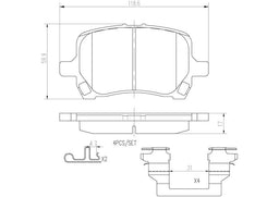 Brembo Brembo NAO Ceramic Brake Pads P10014N Autofit