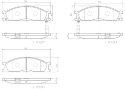 Brembo Brembo NAO Ceramic Brake Pads P24026N Autofit