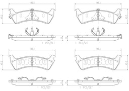Brembo Brembo NAO Ceramic Brake Pads P24042N Autofit