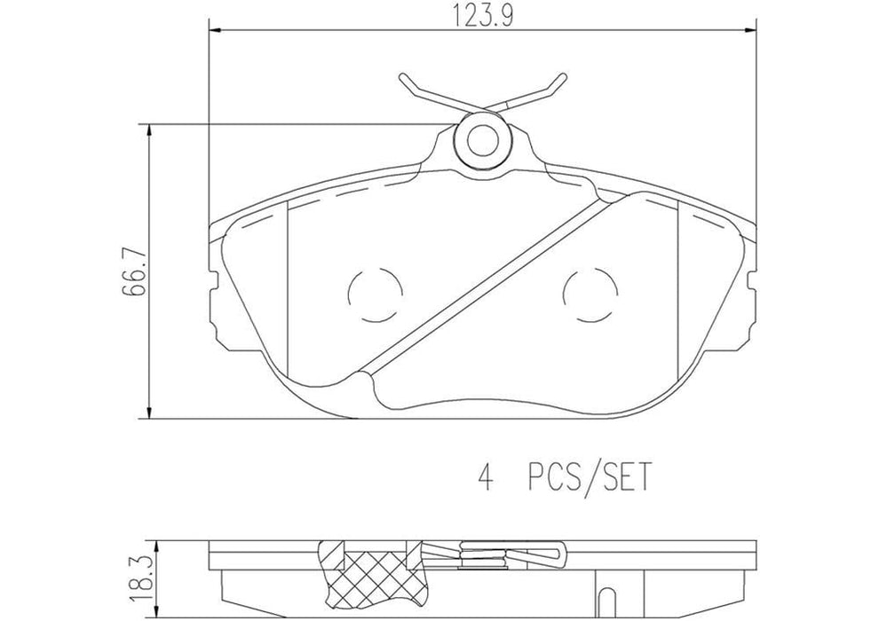Brembo Brembo NAO Ceramic Brake Pads P24096N Autofit