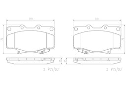 Brembo Brembo NAO Ceramic Brake Pads P83025N Autofit