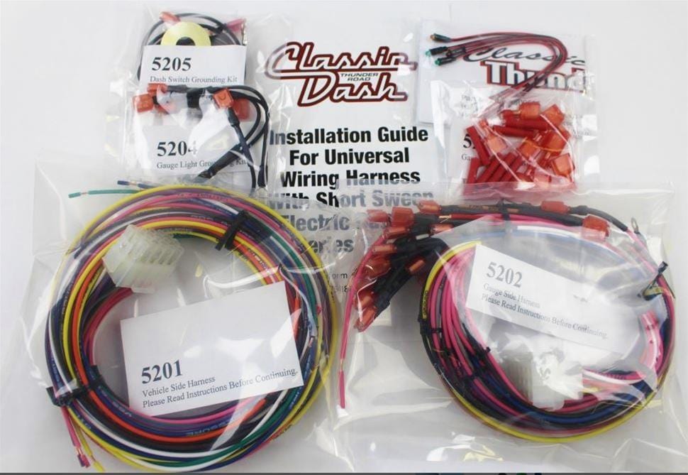 Classic Dash Classic Thunder Road Universal Gauge Wiring Harnesses 5200 Autofit