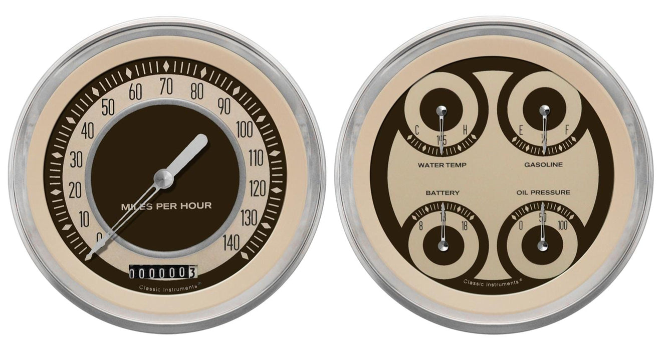 Classic Instruments Classic Instruments 1947-53 Chevy Pickup Package Gauge Sets CT47NT52 Autofit