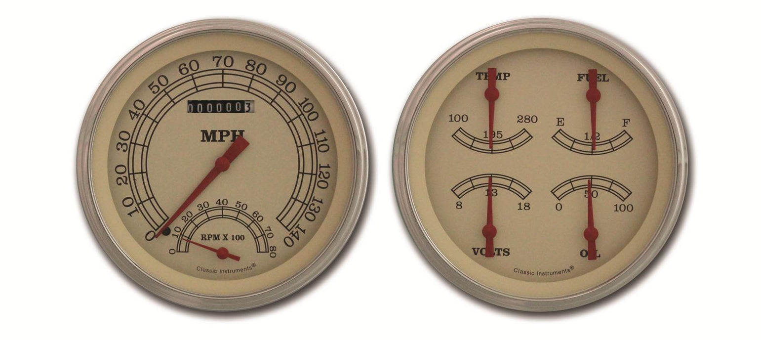 Classic Instruments Classic Instruments 1947-53 Chevy Pickup Package Gauge Sets CT47VT62 Autofit