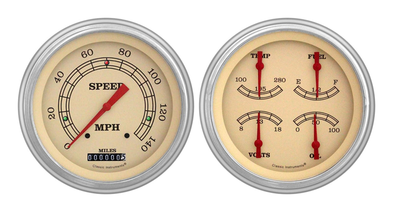 Classic Instruments Classic Instruments 1951-53 Chevy Package Gauge Sets CH51VT52 Autofit