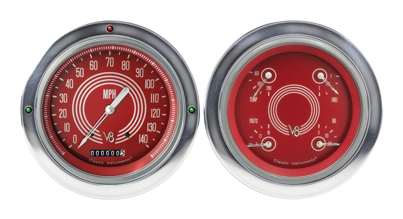 Classic Instruments Classic Instruments 1954-55 Chevy Pickup Package Gauge Sets CT54V8RS52 Autofit