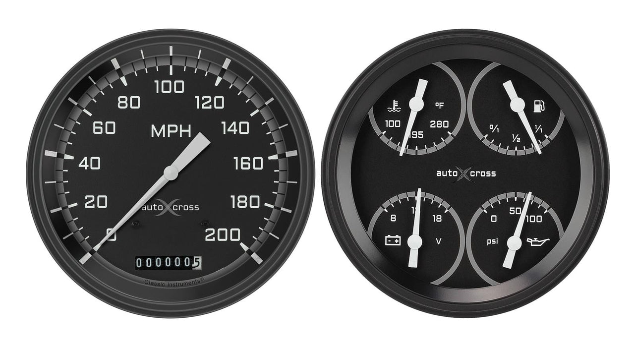 Classic Instruments Classic Instruments Auto Cross Gray Series Gauge Sets AX52GBLF Autofit