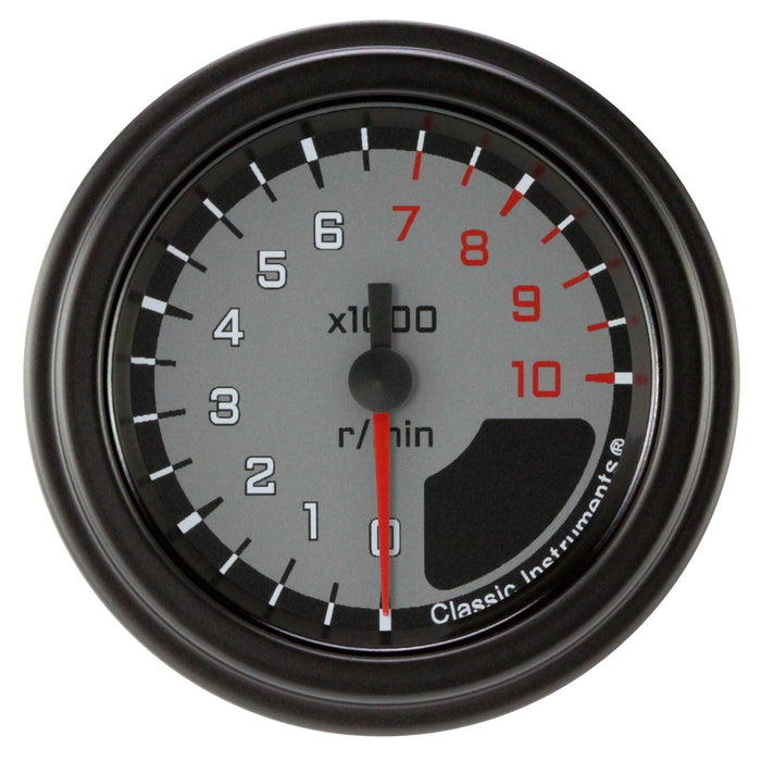 Classic Instruments Classic Instruments Auto Cross Gray Series Tachometers AX183GBLF Autofit