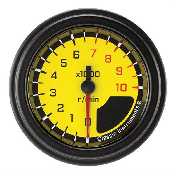 Classic Instruments Classic Instruments Auto Cross Gray Series Tachometers AX183YBLF Autofit