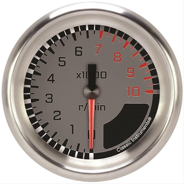 Classic Instruments Classic Instruments Auto Cross Gray Series Tachometers AX383GAPF Autofit