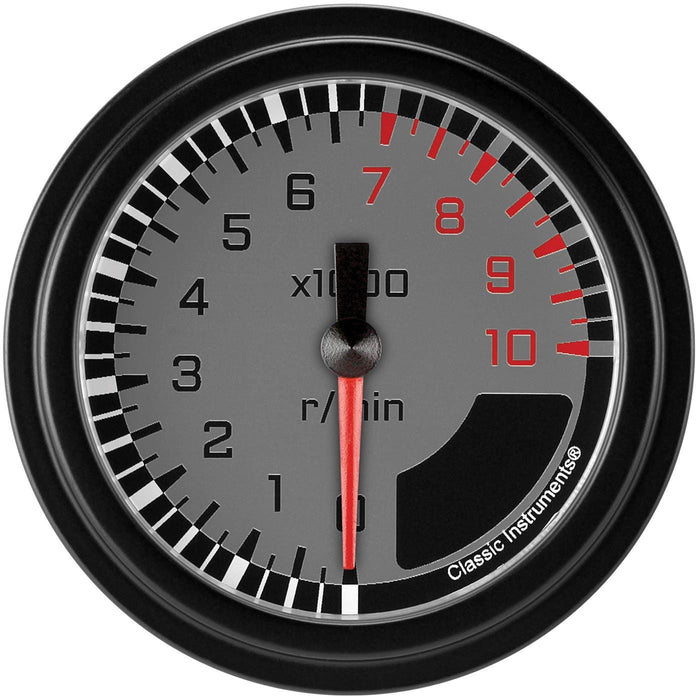 Classic Instruments Classic Instruments Auto Cross Gray Series Tachometers AX383GBLF Autofit