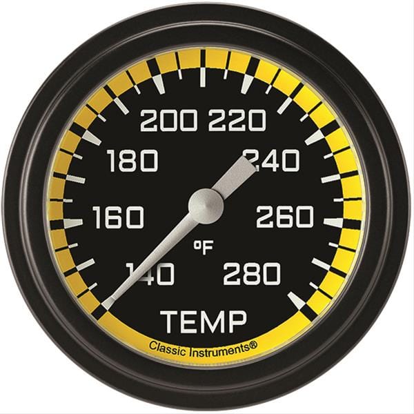 Classic Instruments Classic Instruments Auto Cross Yellow Series Gauges AX326YBLF-08 Autofit