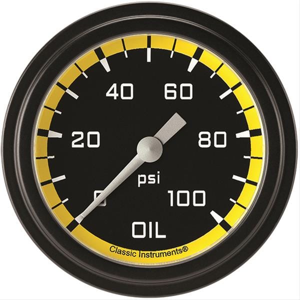 Classic Instruments Classic Instruments Auto Cross Yellow Series Gauges AX381YBLF Autofit