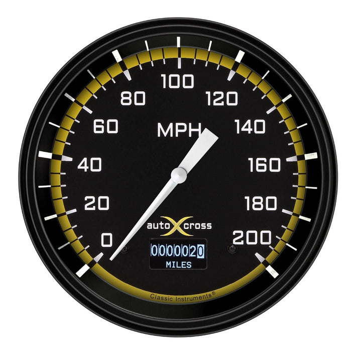 Classic Instruments Classic Instruments Auto Cross Yellow Series Speedometers AX56DYBLF Autofit