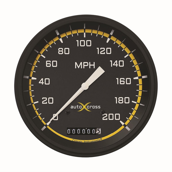 Classic Instruments Classic Instruments Auto Cross Yellow Series Speedometers AX56YBLF Autofit