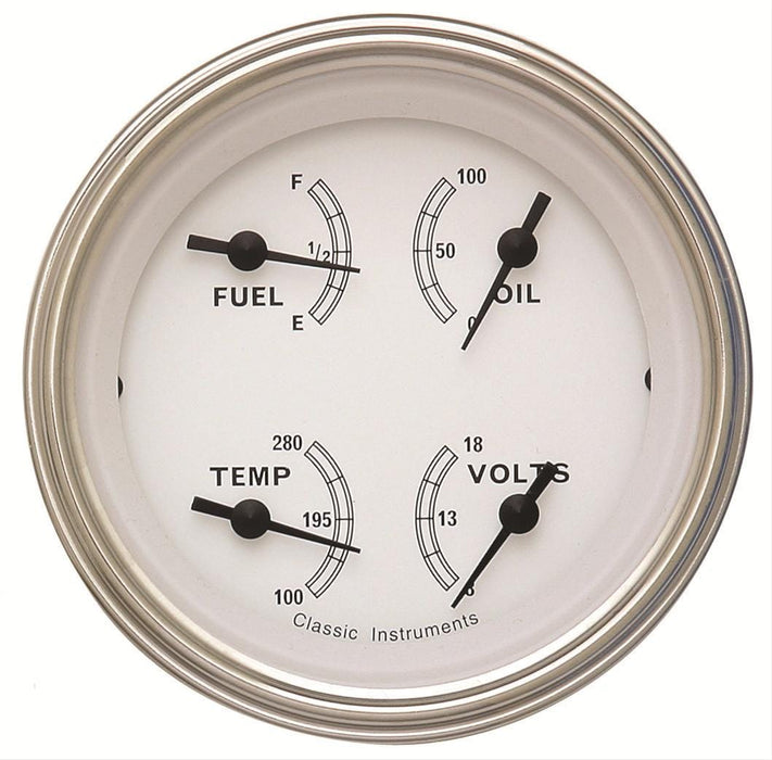 Classic Instruments Classic Instruments Classic White Series Gauge Sets CW76SLF Autofit