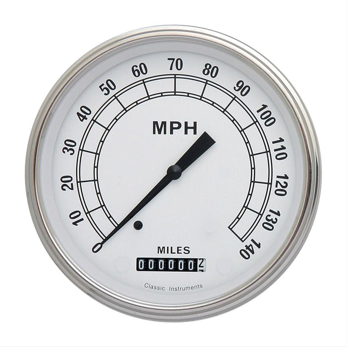 Classic Instruments Classic Instruments Classic White Series Speedometers CW56SLF Autofit