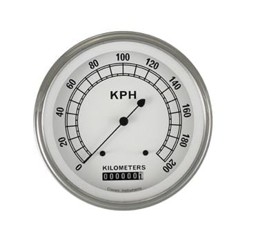 Classic Instruments Classic Instruments Classic White Series Speedometers CW58SLC Autofit