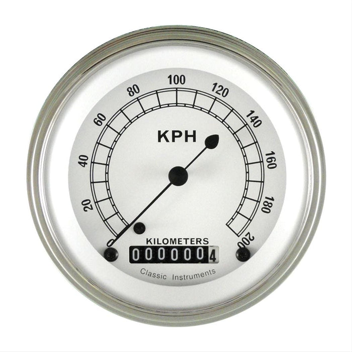 Classic Instruments Classic Instruments Classic White Series Speedometers CW59SLF Autofit