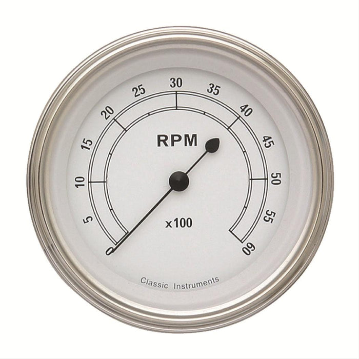 Classic Instruments Classic Instruments Classic White Series Tachometers CW60SLC Autofit